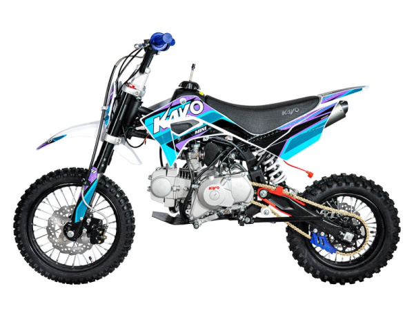 Питбайк KAYO (Кайо) MINI YX125EM 14/12 (механ. сцепл.. эл. стартер 2022 г.) | Мототека