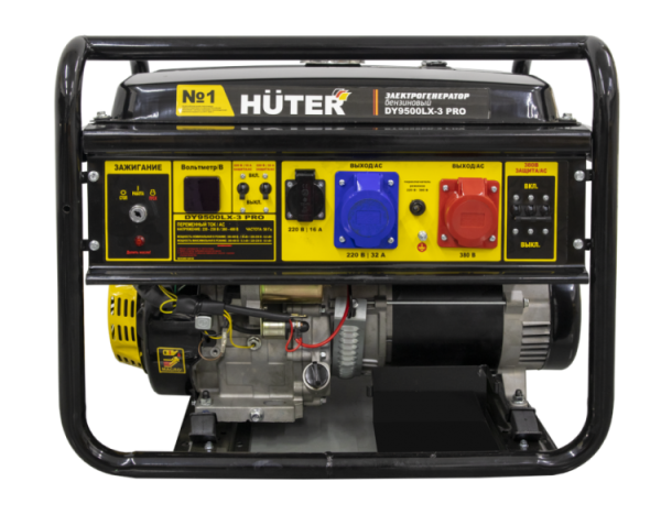 Электрогенератор бензиновый Huter (Хутер) DY9500LX - 3 PRO | Мототека